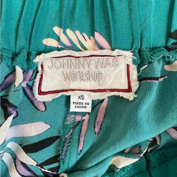 Johnny Was 100% Silk Floral Pants - Picture 6 of 7
